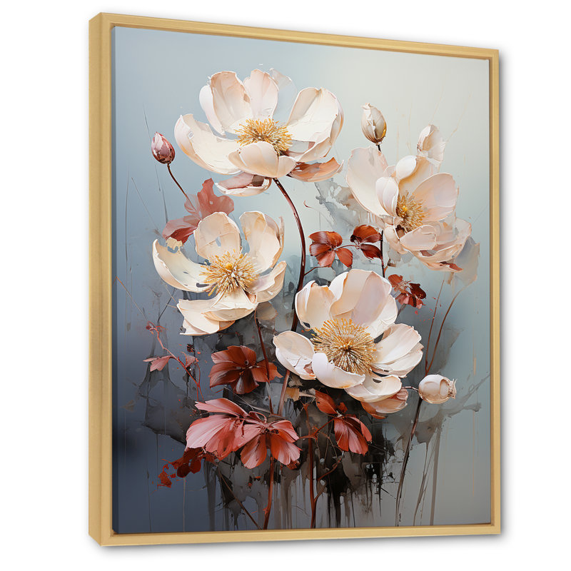 «Affulent Bouquet Of Lotus I» sur toile, H 32 po x l 16 po x P 1 po, Cadre naturel flottant