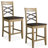 Jeanine Upholstered Microfiber / Microsuede Counter Stool with Solid Wood Frame-1232390578-1232390579