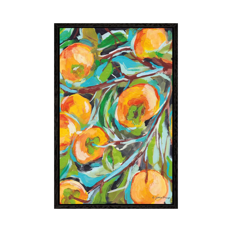 Persimmon by Jessica Mingo - Painting on Canvas, 66.04cm H x 45.72cm W x 3.81cm D, Black Floater Framed