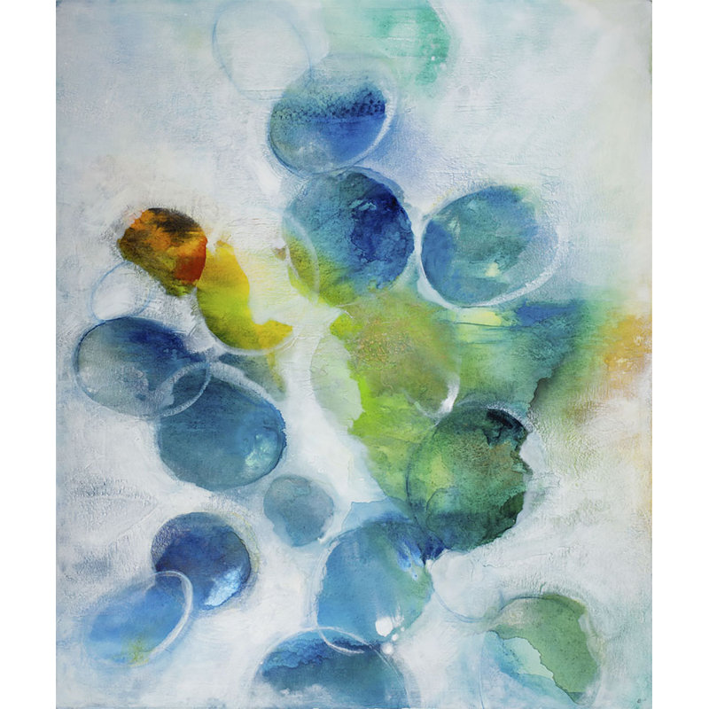 Airy par Jennifer Hollack Raboin - peinture sur toile, Toile tendue, H 60 po x l 50 po x P 2 po