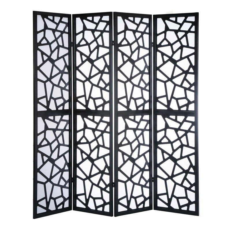 Cloison Degmo, 4, 70.5" H x 69.5" W x 0.75" D, Noir