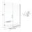 Celesta 46'' - 47'' W x 76'' H Pivot Frameless Shower Door with Clear Glass-15662676-15662680