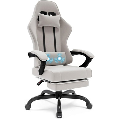 Ergonomic Game Chair with Massage Waist Pillow