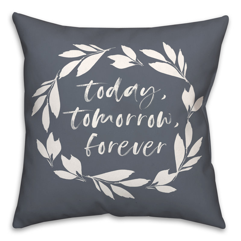  Polyester Indoor/Outdoor Throw Pillow, Slate, 18"H x 18"W