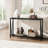 Industrial Console Table, 2 Shelf Entryway Table With Storage, Narrow Sofa Table With V Design, 43" Console Table For Entryway, Living Room, Hallway, Foyer-1388866496