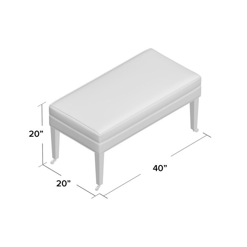 Repose-pieds rectangulaire 40 po Felicity, Brouillard Harlow Ld