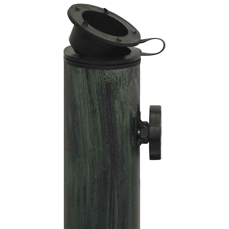 Base de parasol 19,8 livres pour fonte robuste de 1,4, 1,5 et 1,9 pouces, 11.8" H x 17.7" W x 17.7" D, Green, Round