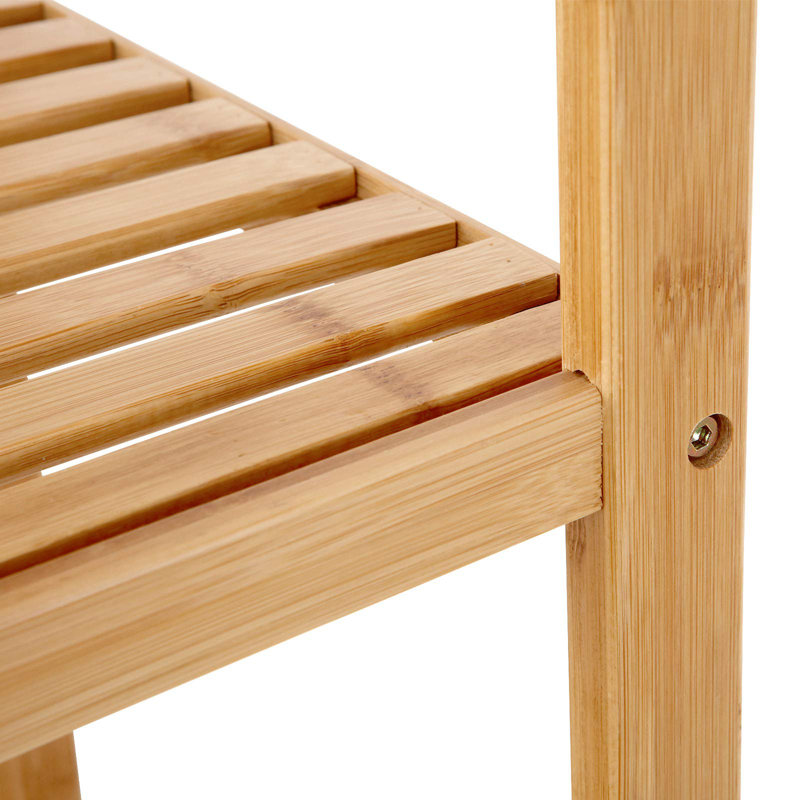 Étagères de salle de bain autoportantes, Naturel