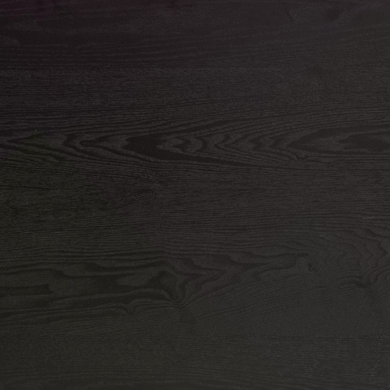 Console très large 66 "en placage de bois véritable, Noir