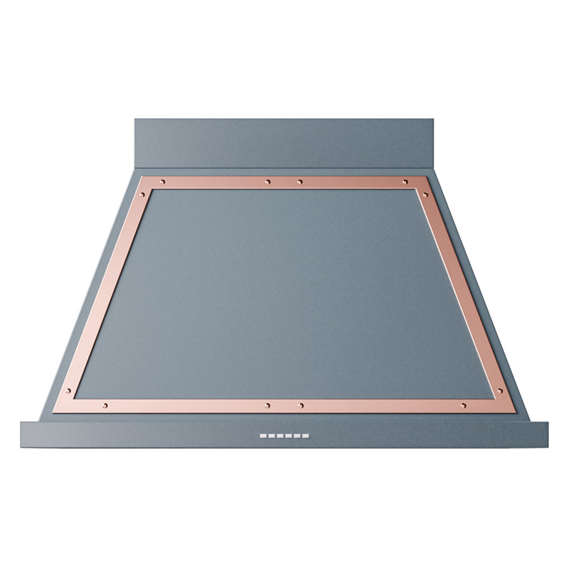 ILVE Nostalgie II Noblesse 30 inch Wall Mount Range Hood with 600 CFM, Blue Gray/Copper