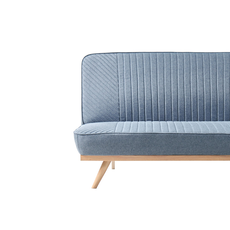 2 Seater Fabric Sofa Bed, Blue