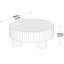 Table basse ronde en bois, finition naturelle pour le salon-129464788