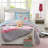 Crazy Daisy Multi-Colored Reversible 3-Piece Twin Quilt Set with Throw Pillow-21271669