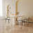Pearlena 55.11" Modern Rectangle Cream White Dining Table Set with 4 Chairs for Kitchen, Bar, Living Room-418289498-423033009