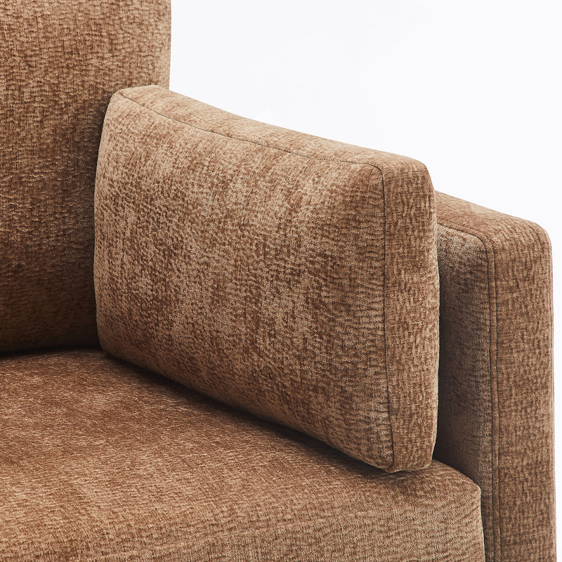 Chaise avec accoudoirs Chios, Brun