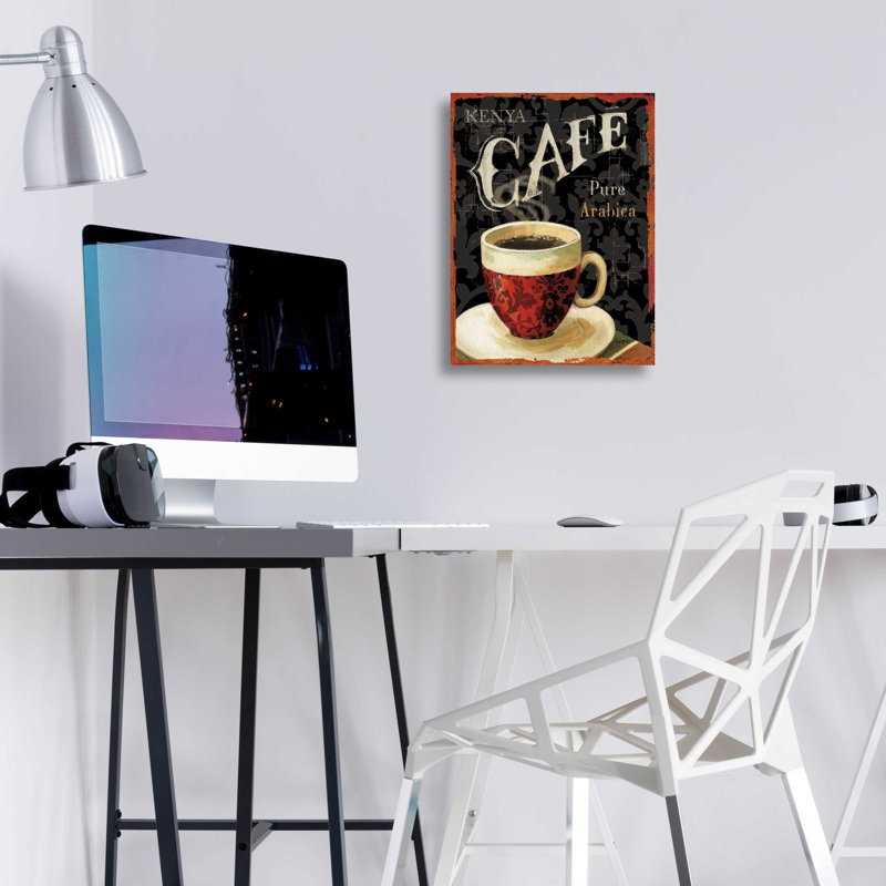 «Todays Coffee I» par Lisa Audit, art mural en verre acrylique, H 16 po x l 12 po x P 0,13 po
