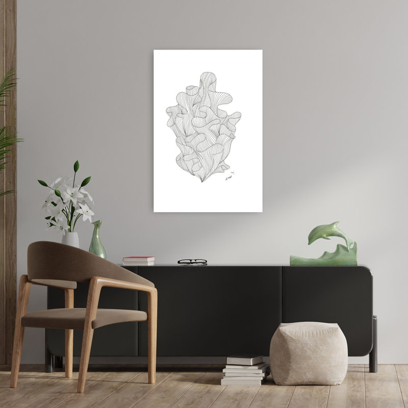 Fluid Organic Lines by Lor Muller - Wrapped Canvas Print, 91  cm H x 61  cm W