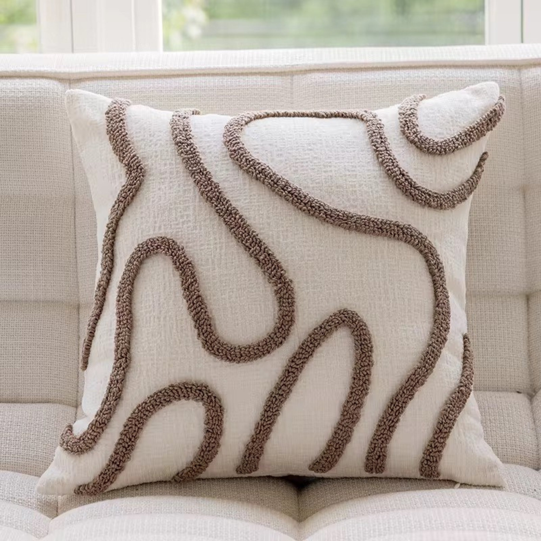 Delmar Decor Modern Tufted Throw Pillow Cover | Wayfair