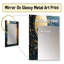 Moon Moon and Gold Cerulean Cycle Dreams I - miroir décoratif lune, miroir mural bleu, impression sur métal-317014406