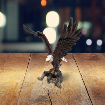 9.75"H Eagle Taking off Figurine