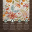 Tapis lavable d'extérieur rectangulaire à motif floral bleu / vert / orange Elling-1210876369