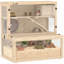 3 Tier Wooden Hamster Cage with Hut Wheel Ramps 80 x 50 x 84 cm