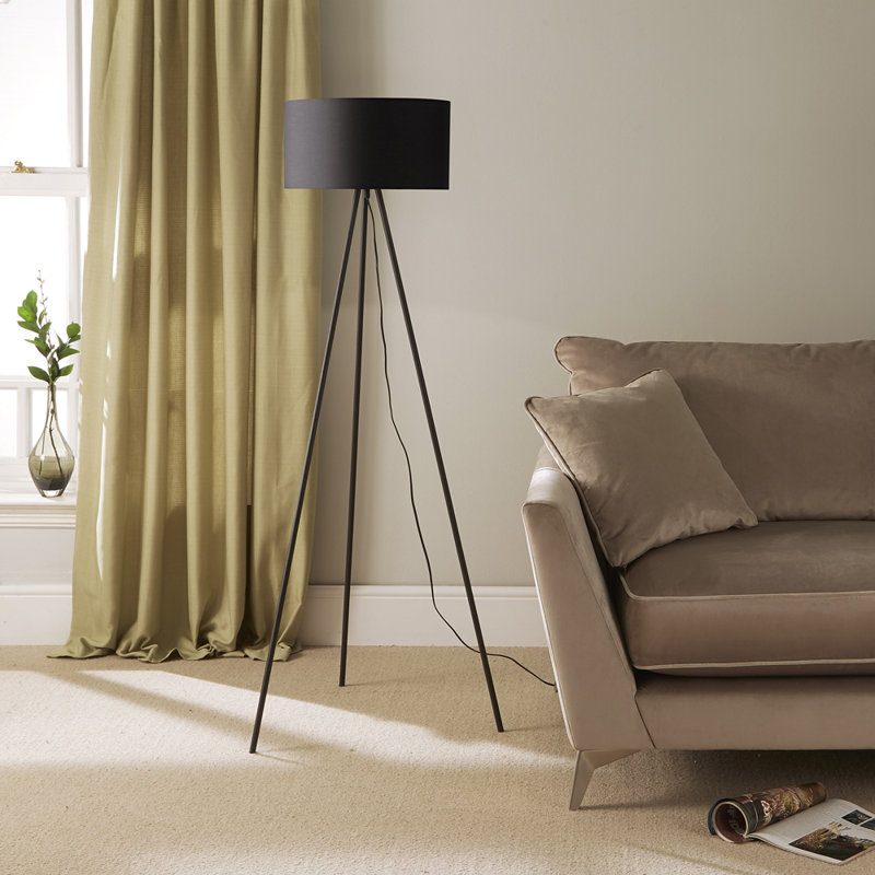 Douglas 150cm Tripod Floor Lamp, Black