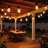 Kashayla 49FT 16-Bulb Solar & USB Charging Patio String Light 4 Modes with Remote Control Outdoor Decoration Waterproof