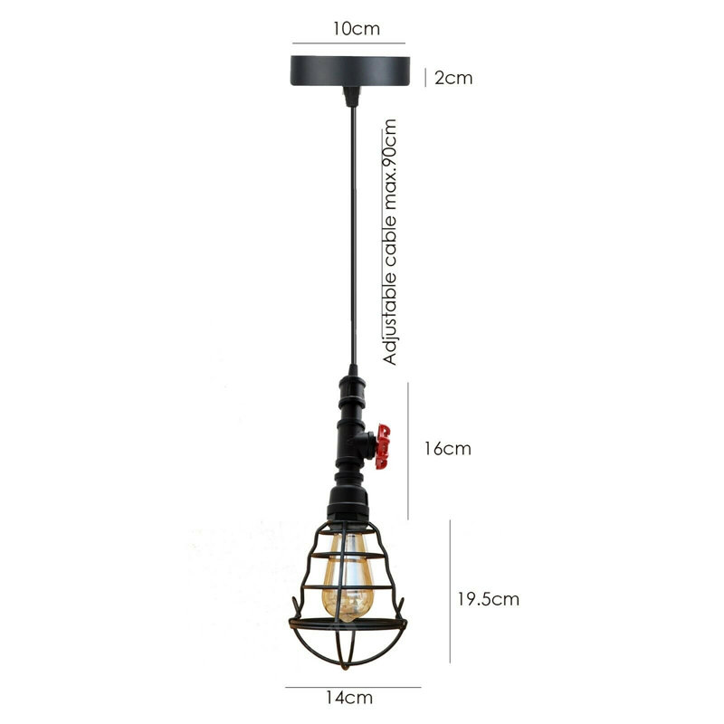 Lufkin 1 - Light Black Bulb Pendant
