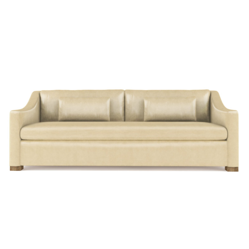 Canapé Crosby, H 32,5 po x l 84 po x P 43 po, Patiné, Cuir rétro huître