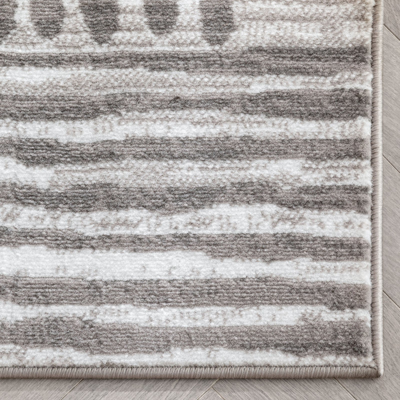 Tapis gris ivoire Marsa, Rectangle 9 pi 3 po x 12 pi 6 po