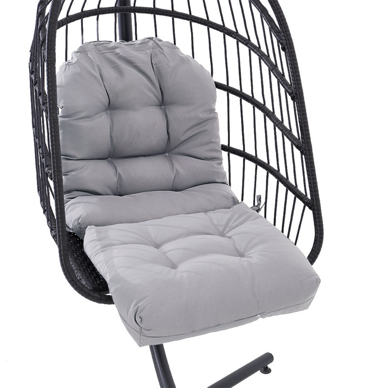 Garden Seat Cushion, Light Grey, 125cm H x 53cm W x 8cm D