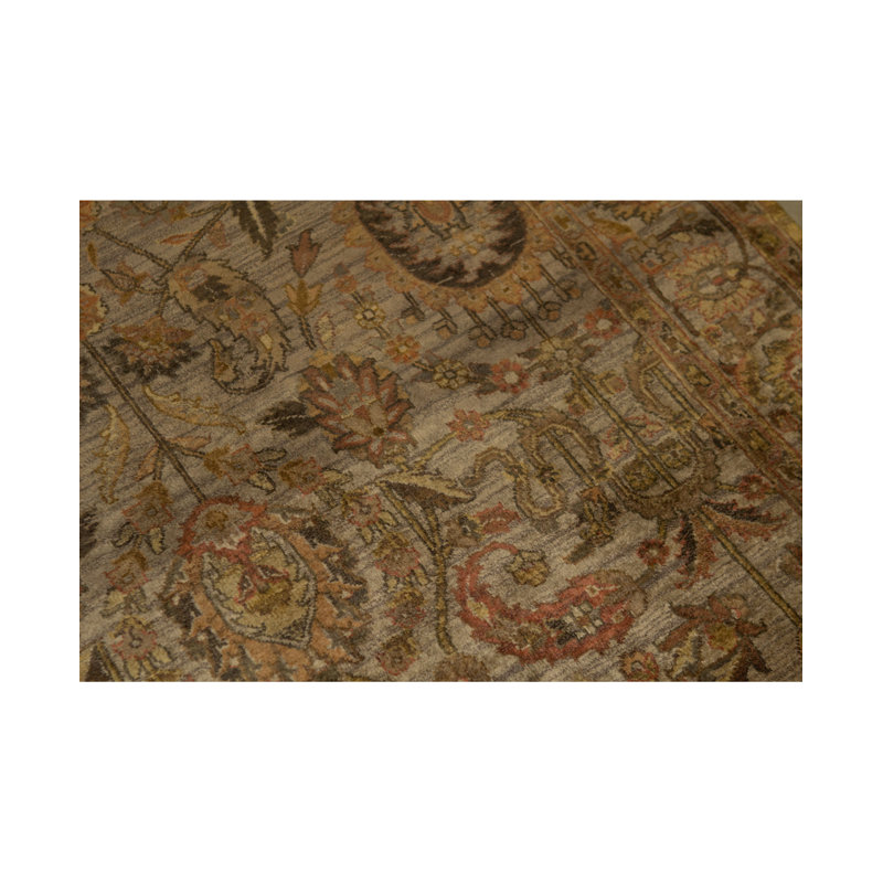 Oriental Area Rug in Camel/Green/Rust