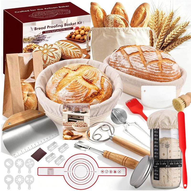 Trousse de démarrage au levain, paniers à pain