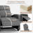 Fabric Recliner Chair, Single Reclining Sofa With Thicker Seat Cushion And A Side Pocket, Home Theater Seating With Adjustable Backrest And Footrest, For Living Room, Linen Gray-146872742