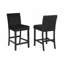 Ensemble de salle à manger à hauteur de comptoir 5 pièces, table carrée en faux marbre avec 4 chaises capitonnées-1403137245