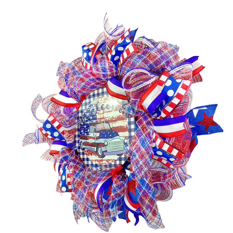 Couronne en maille 17 po Patriotic Classic