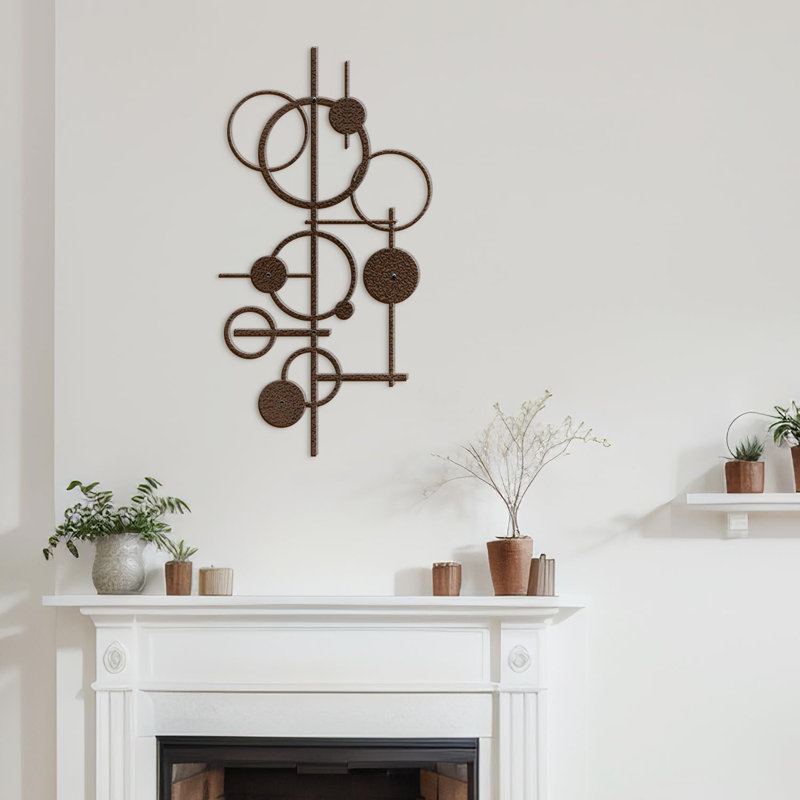 Décoration murale en métal, H 30 po x l 15 po x P 0,05 po, Bronze
