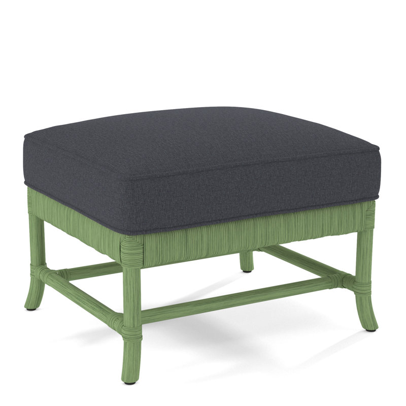 Lafayette Ottoman, Beige Performance Fabric; 0851-73, Celery