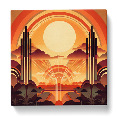 Art Deco Sunset Vintage Art No.3 - Print
