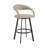 Gassville Modern Swivel Counter or Bar Height Barstool with Arms and Open Low Back in Iron Frame and Faux Leather-1118689917-1118689912