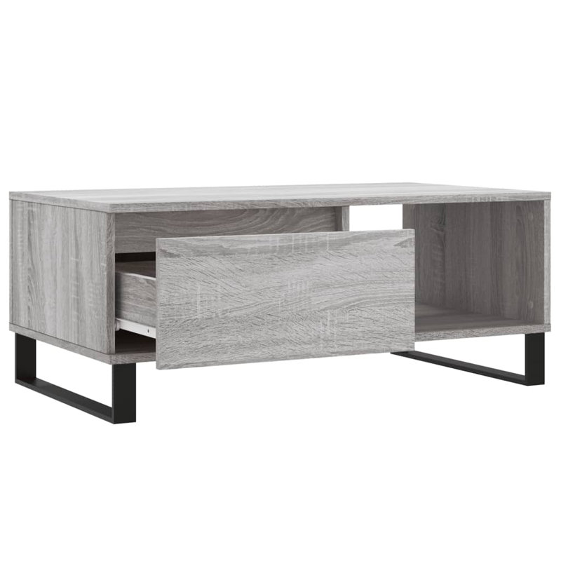 Miru Coffee Table with Storage, Grey Sonoma