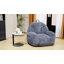 Fauteuil à billes en mousse viscoélastique Giant - fausse fourrure moelleuse, conception ergonomique pour jouer et lire (gris, sans assemblage)-804382413-804382402