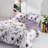 Lunaria Purple Hydrangea & Lotus Duvet Cover Set – 3 Piece, 100% Long-Staple Cotton, Soft & Breathable-2105670199