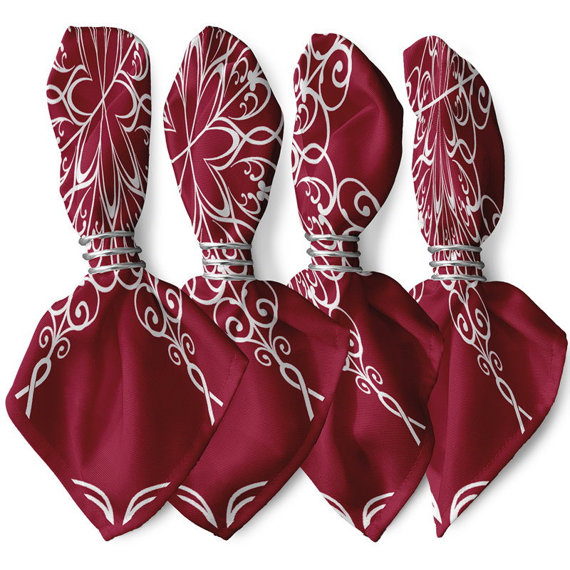 Cequan Snowflake Napkins, Red