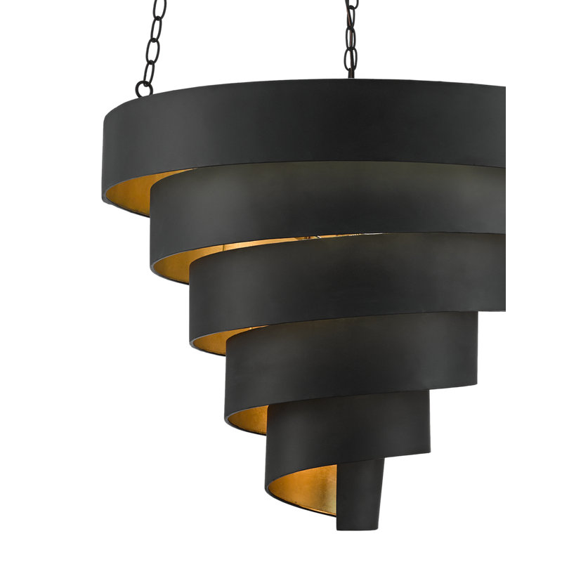 Lustre à niveaux unique en chiffon 7 lumières Chiffonade