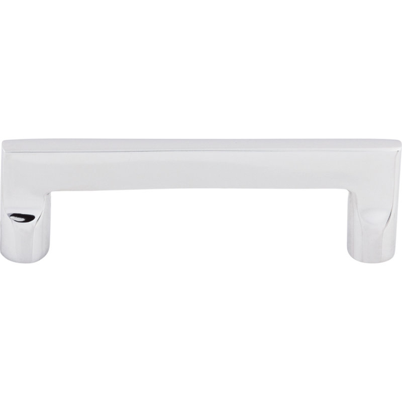 Aspen II Flat Sided Appliance pull, Polished Chrome, 4" Center to Center