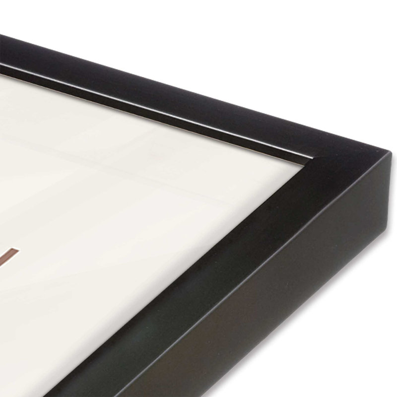 «Brown Bauhaus Composition I», impression roulée, Reproduction encadrée sans passe-partout, Zinc patiné