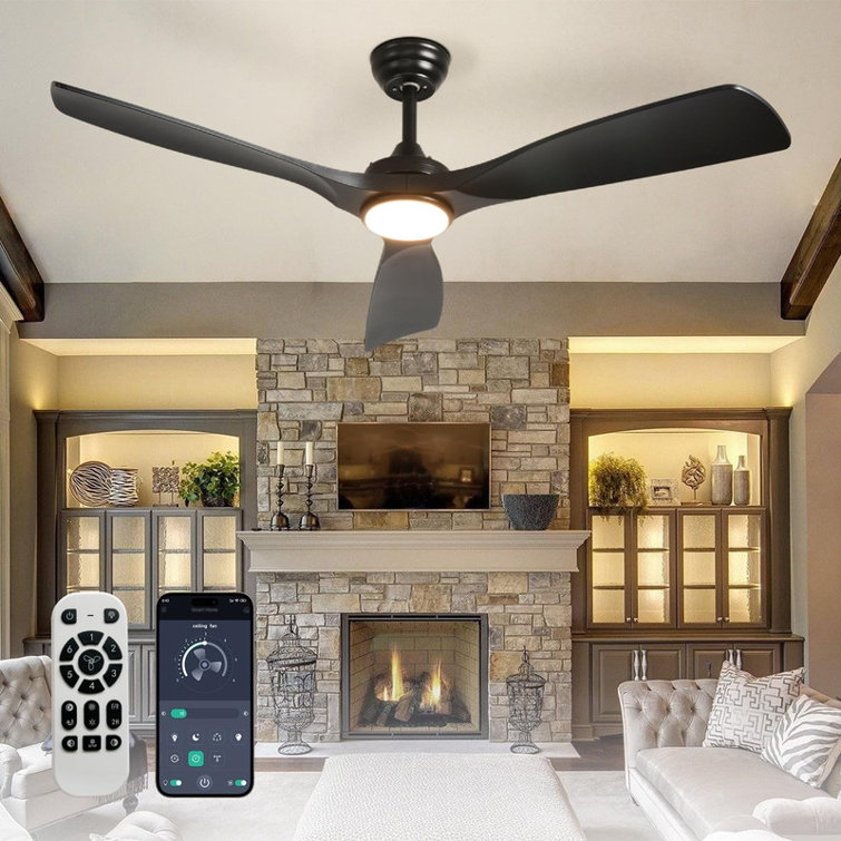 52 Inch  Outdoor Fan Light Dimmable Remote APP Control
