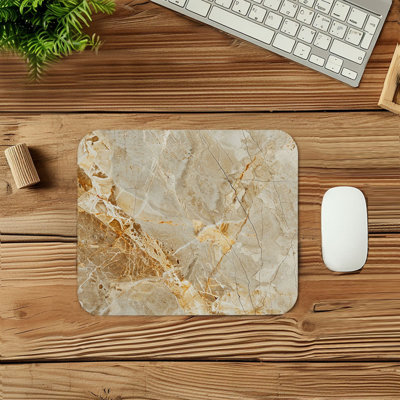 Abstract Marble Geode XVIII Geode Modern Gaming Cute Office Laptop Desk Pad Gift Mat Square Rectangle Non-Slip Mousepad